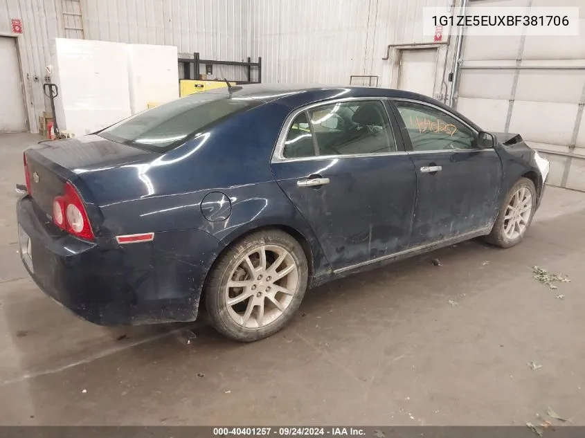 2011 Chevrolet Malibu Ltz VIN: 1G1ZE5EUXBF381706 Lot: 40401257