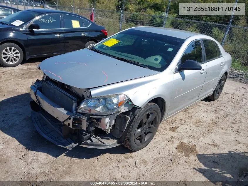 2011 Chevrolet Malibu Ls VIN: 1G1ZB5E18BF170146 Lot: 40478465