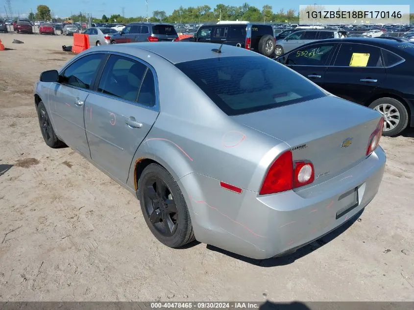 2011 Chevrolet Malibu Ls VIN: 1G1ZB5E18BF170146 Lot: 40478465