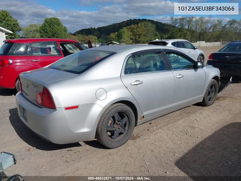 1G1ZA5EU3BF343066 2011 Chevrolet Malibu Ls