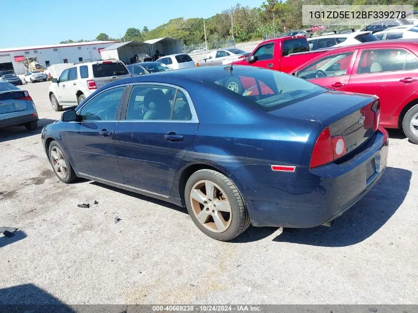 1G1ZD5E12BF339278 2011 Chevrolet Malibu 2Lt