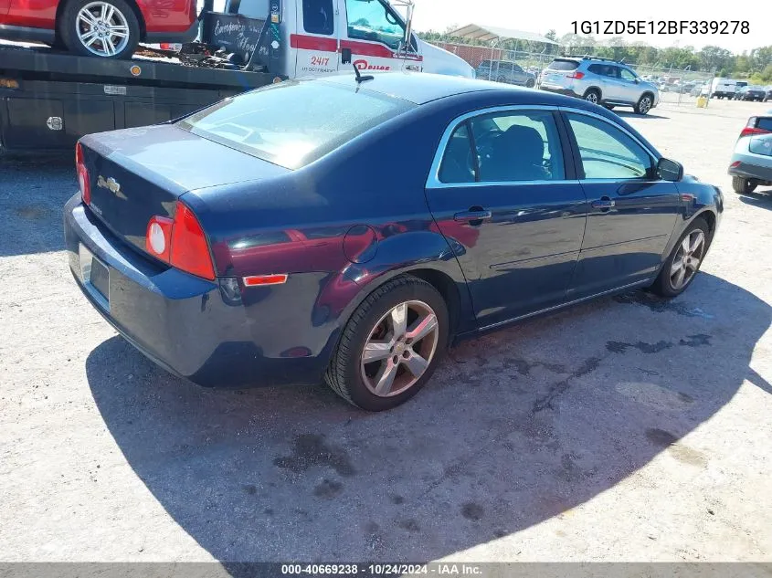 1G1ZD5E12BF339278 2011 Chevrolet Malibu 2Lt