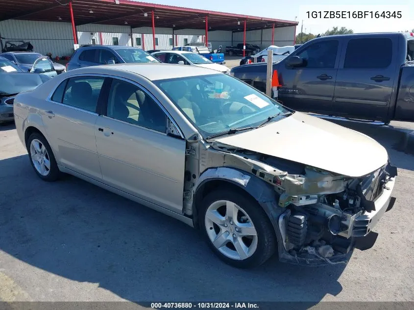 2011 Chevrolet Malibu Ls VIN: 1G1ZB5E16BF164345 Lot: 40736880