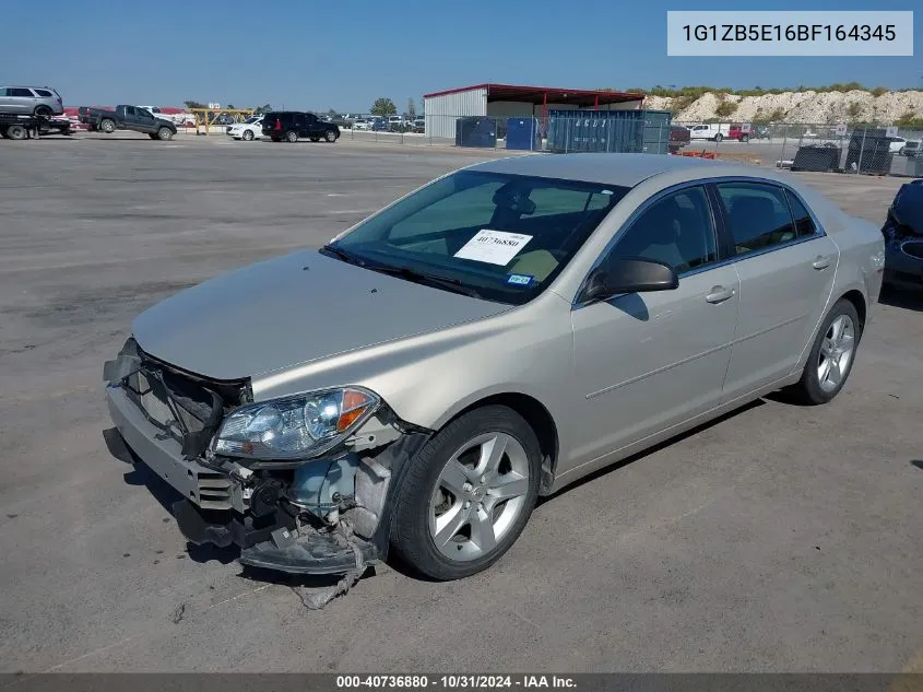 2011 Chevrolet Malibu Ls VIN: 1G1ZB5E16BF164345 Lot: 40736880