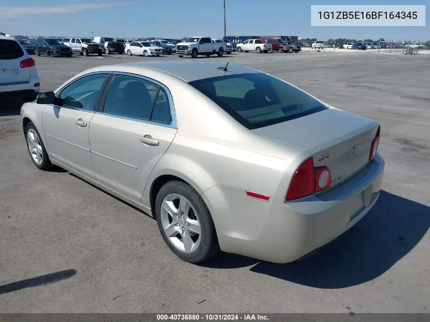 2011 Chevrolet Malibu Ls VIN: 1G1ZB5E16BF164345 Lot: 40736880