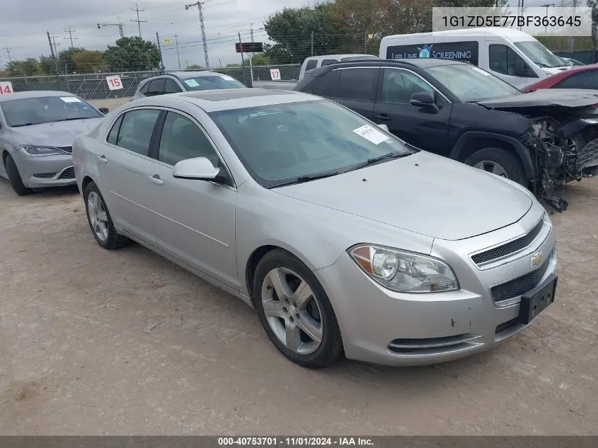 2011 Chevrolet Malibu 2Lt VIN: 1G1ZD5E77BF363645 Lot: 40753701