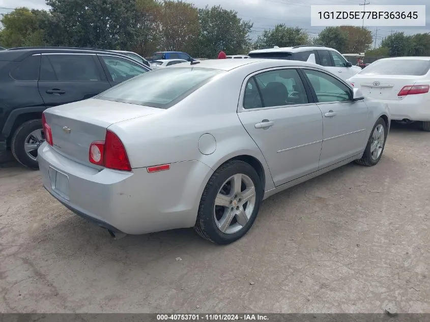 2011 Chevrolet Malibu 2Lt VIN: 1G1ZD5E77BF363645 Lot: 40753701