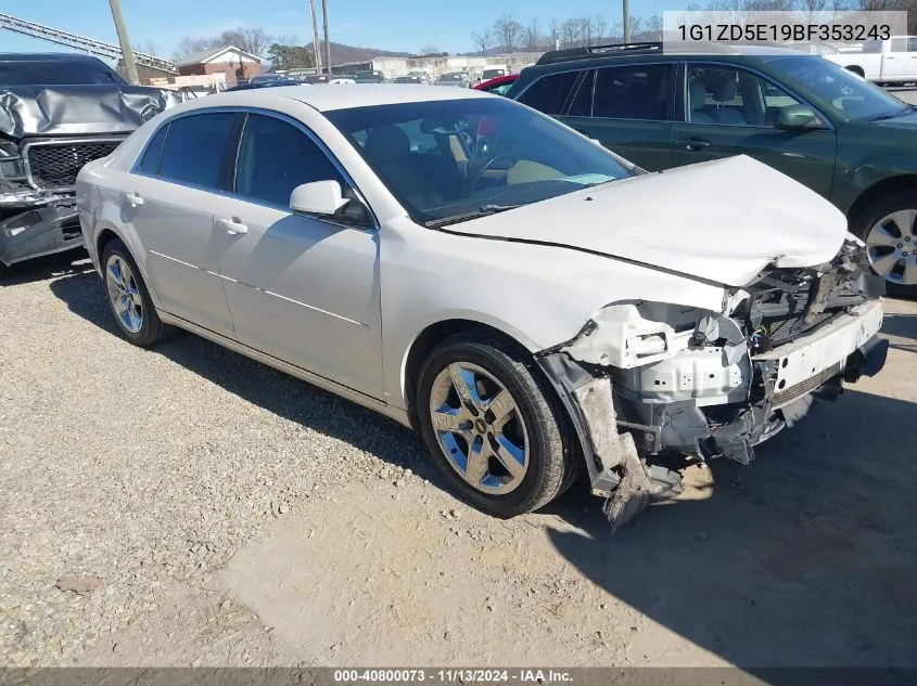 2011 Chevrolet Malibu 2Lt VIN: 1G1ZD5E19BF353243 Lot: 40800073