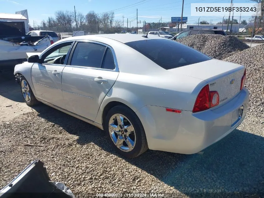 2011 Chevrolet Malibu 2Lt VIN: 1G1ZD5E19BF353243 Lot: 40800073