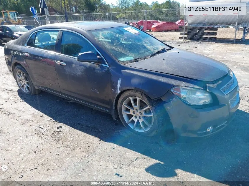 2011 Chevrolet Malibu Ltz VIN: 1G1ZE5E11BF314949 Lot: 40840535