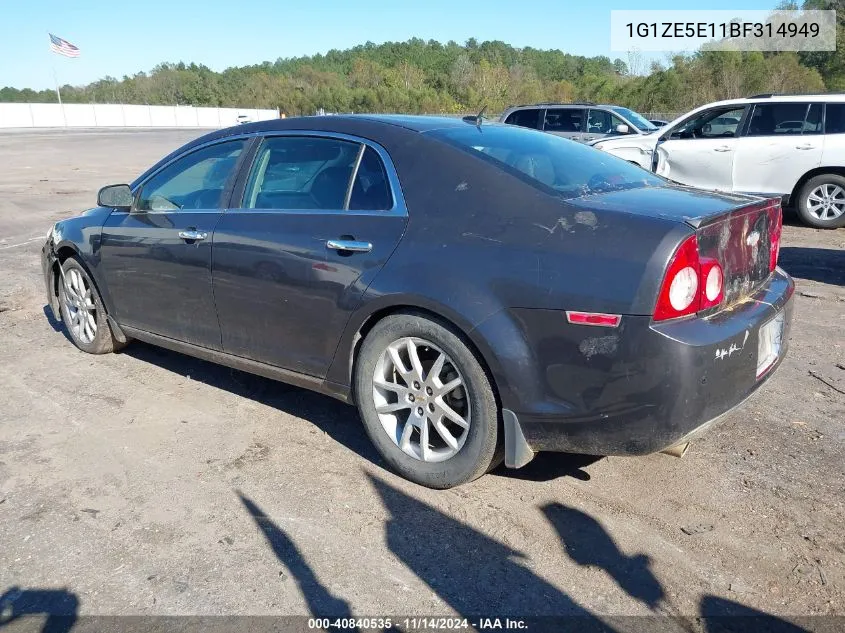 2011 Chevrolet Malibu Ltz VIN: 1G1ZE5E11BF314949 Lot: 40840535