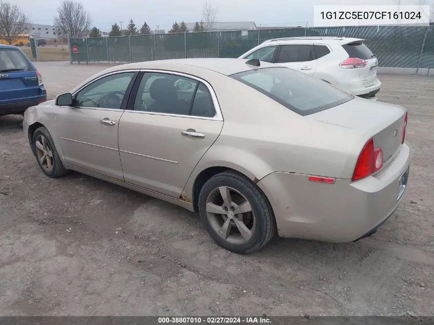 2012 Chevrolet Malibu 1Lt VIN: 1G1ZC5E07CF161024 Lot: 38807010