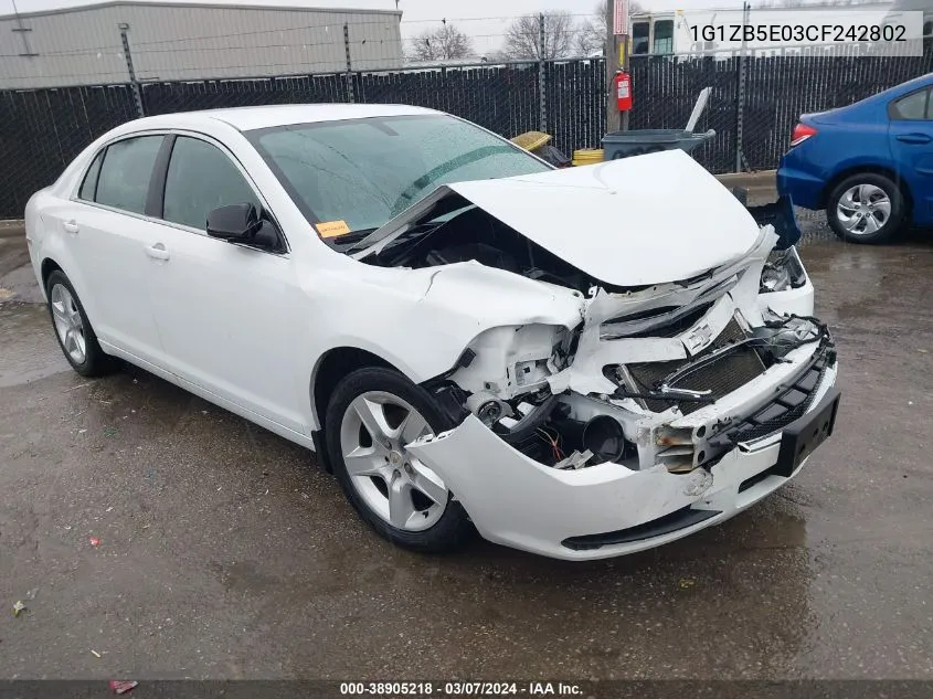 2012 Chevrolet Malibu Ls VIN: 1G1ZB5E03CF242802 Lot: 38905218