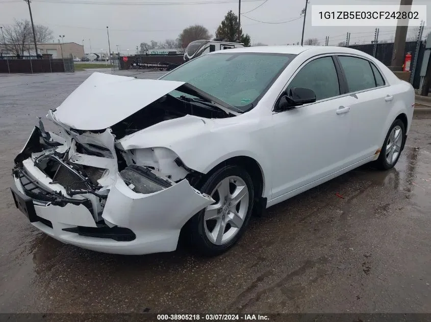 1G1ZB5E03CF242802 2012 Chevrolet Malibu Ls