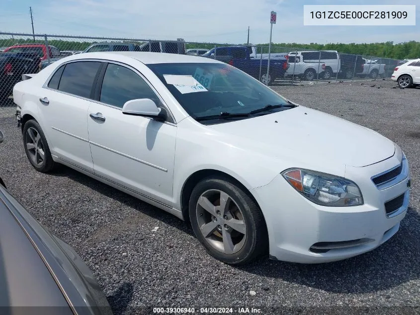 1G1ZC5E00CF281909 2012 Chevrolet Malibu 1Lt