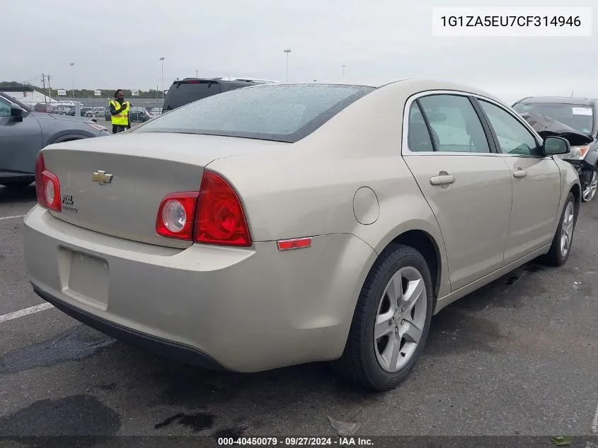 1G1ZA5EU7CF314946 2012 Chevrolet Malibu Ls