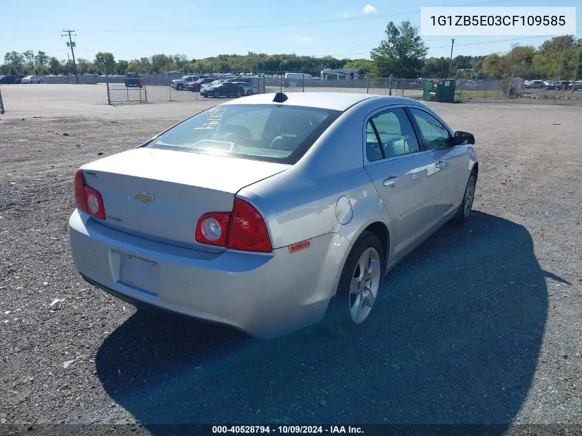 2012 Chevrolet Malibu Ls VIN: 1G1ZB5E03CF109585 Lot: 40528794