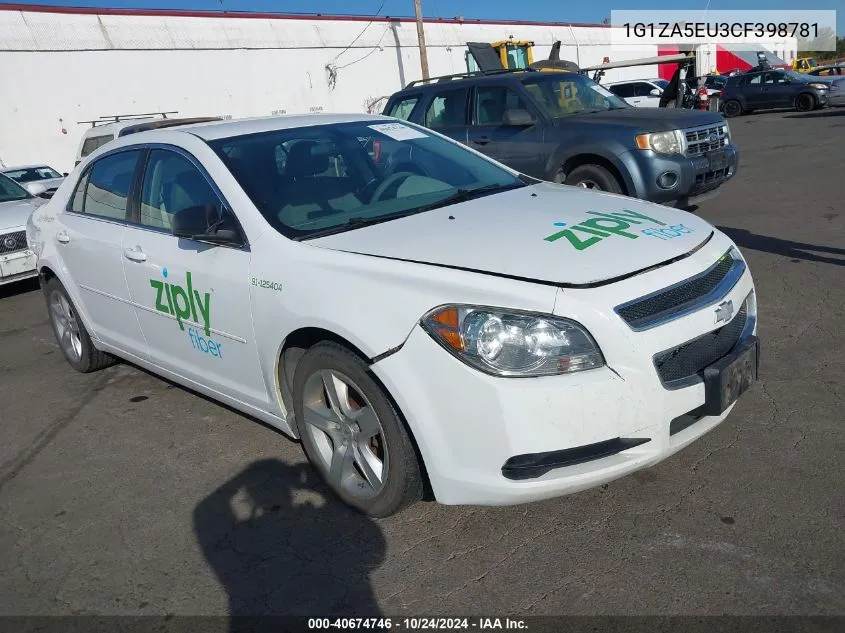 1G1ZA5EU3CF398781 2012 Chevrolet Malibu Ls