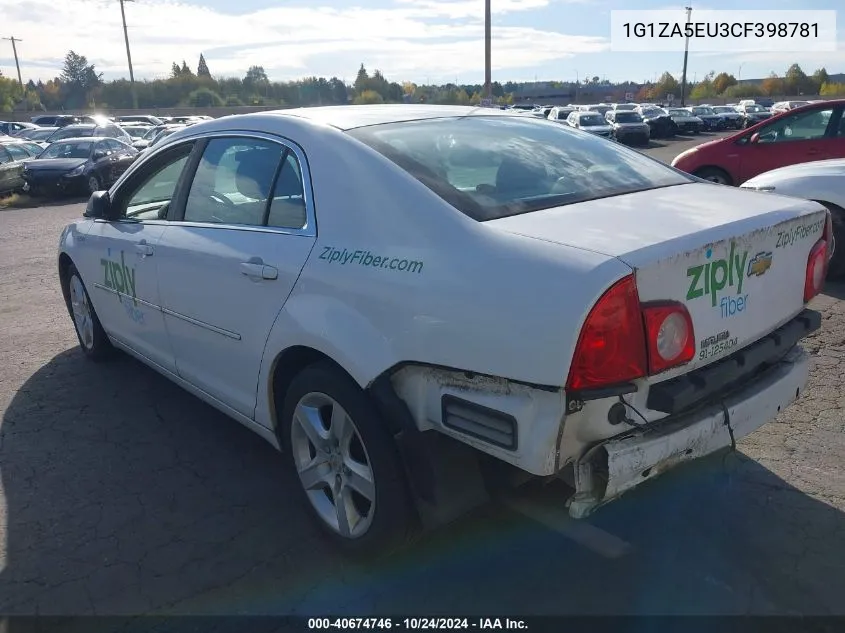 2012 Chevrolet Malibu Ls VIN: 1G1ZA5EU3CF398781 Lot: 40674746