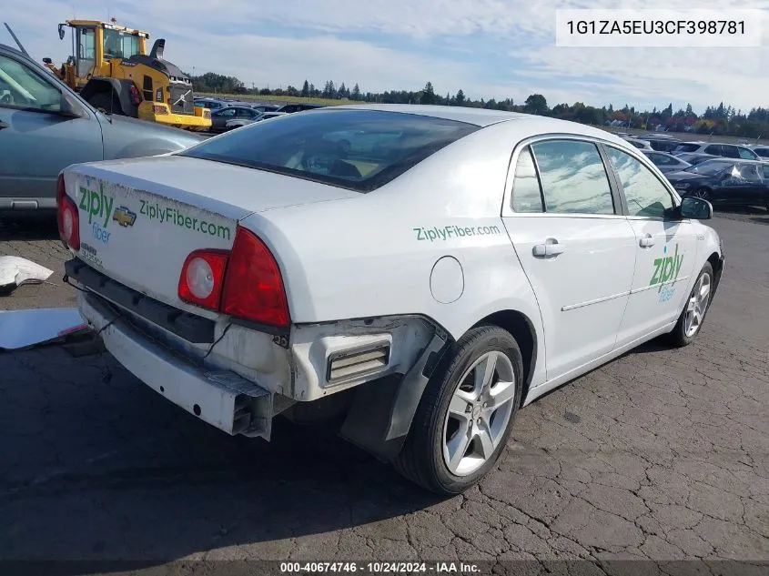 2012 Chevrolet Malibu Ls VIN: 1G1ZA5EU3CF398781 Lot: 40674746