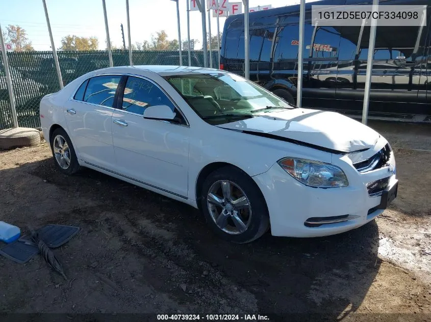 2012 Chevrolet Malibu 2Lt VIN: 1G1ZD5E07CF334098 Lot: 40739234