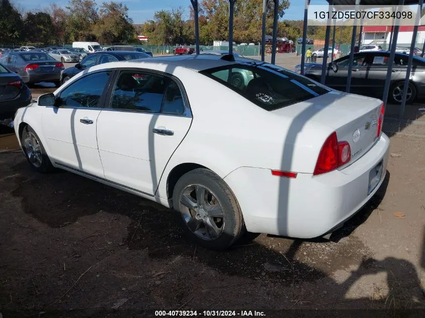 2012 Chevrolet Malibu 2Lt VIN: 1G1ZD5E07CF334098 Lot: 40739234