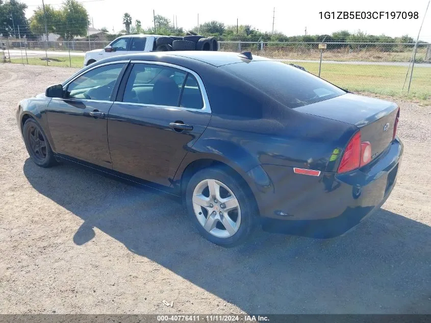 2012 Chevrolet Malibu Ls VIN: 1G1ZB5E03CF197098 Lot: 40776411