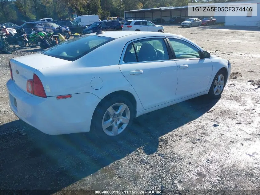 2012 Chevrolet Malibu Ls VIN: 1G1ZA5E05CF374446 Lot: 40800115