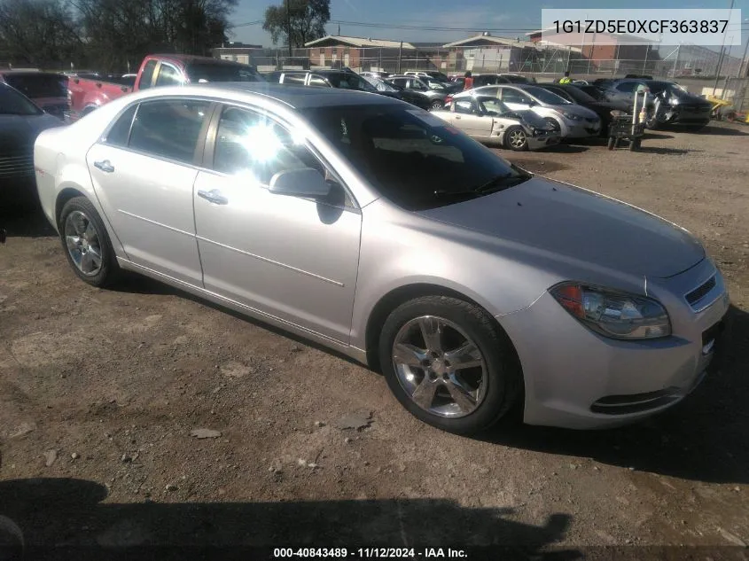 2012 Chevrolet Malibu 2Lt VIN: 1G1ZD5E0XCF363837 Lot: 40843489