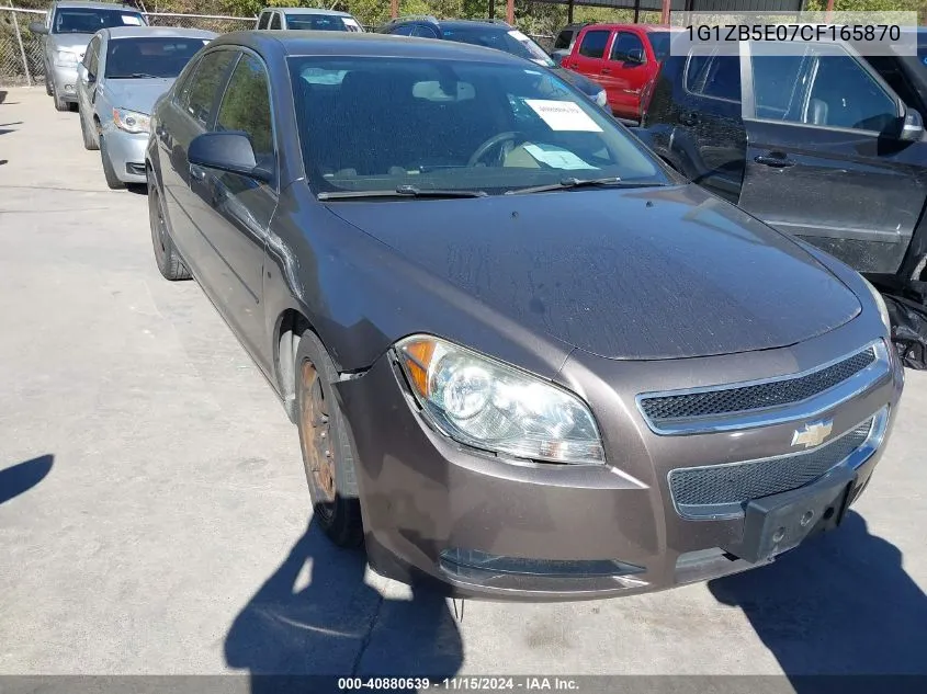 2012 Chevrolet Malibu Ls VIN: 1G1ZB5E07CF165870 Lot: 40880639