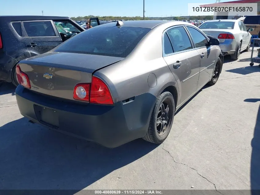 2012 Chevrolet Malibu Ls VIN: 1G1ZB5E07CF165870 Lot: 40880639