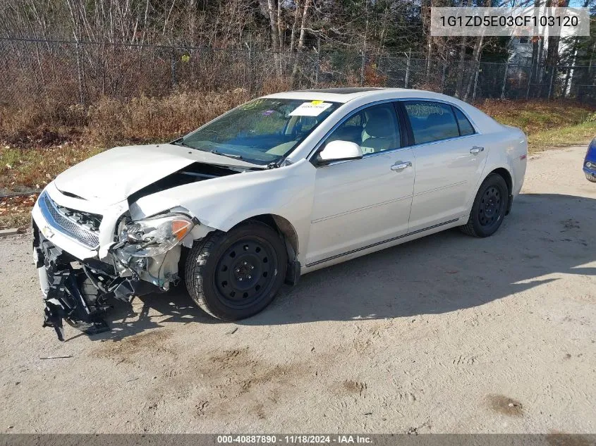 2012 Chevrolet Malibu 2Lt VIN: 1G1ZD5E03CF103120 Lot: 40887890