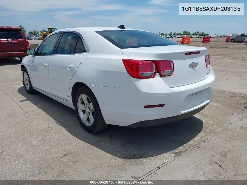 2013 Chevrolet Malibu 1Ls VIN: 1G11B5SAXDF203135 Lot: 39420730