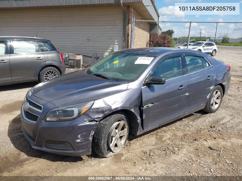 2013 Chevrolet Malibu 1Fl VIN: 1G11A5SA8DF205758 Lot: 39582967