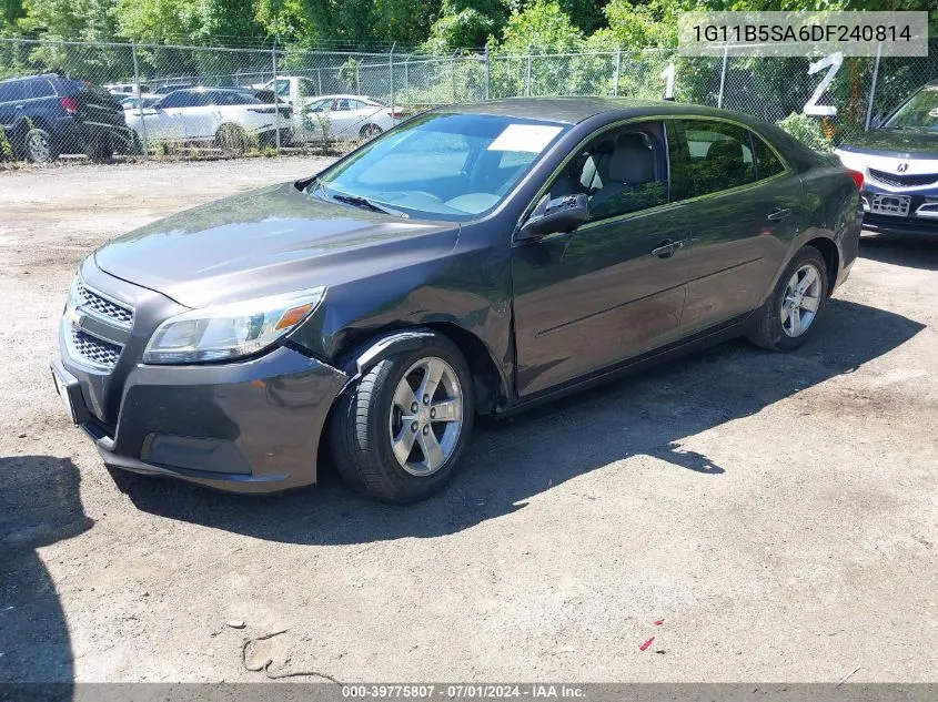 2013 Chevrolet Malibu 1Ls VIN: 1G11B5SA6DF240814 Lot: 39775807