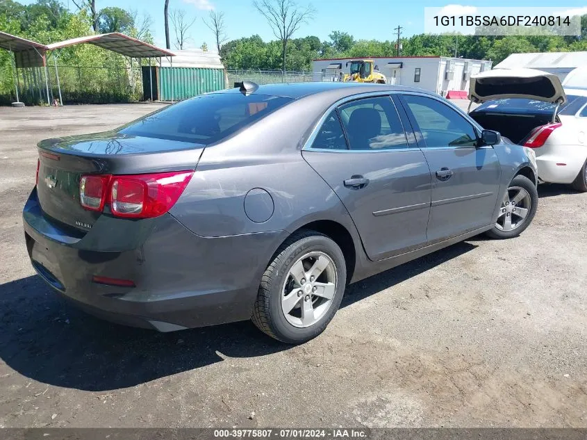 2013 Chevrolet Malibu 1Ls VIN: 1G11B5SA6DF240814 Lot: 39775807