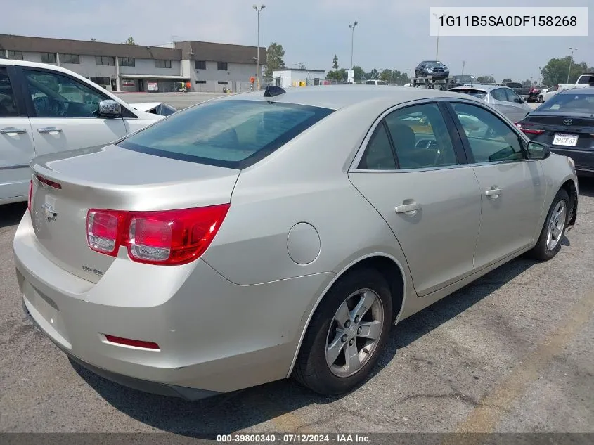 2013 Chevrolet Malibu 1Ls VIN: 1G11B5SA0DF158268 Lot: 39800340