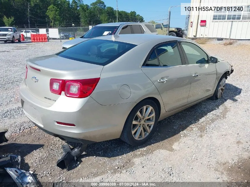 2013 Chevrolet Malibu 1Lz VIN: 1G11H5SA7DF181240 Lot: 39986389