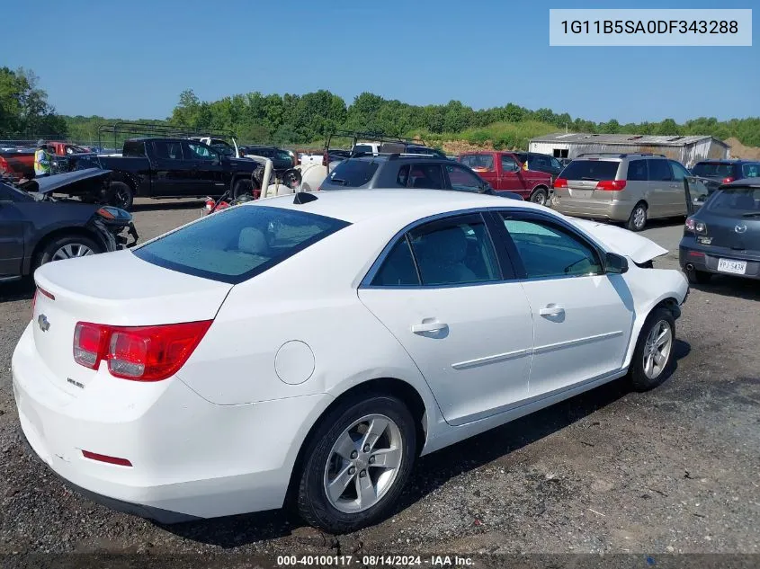 2013 Chevrolet Malibu 1Ls VIN: 1G11B5SA0DF343288 Lot: 40100117