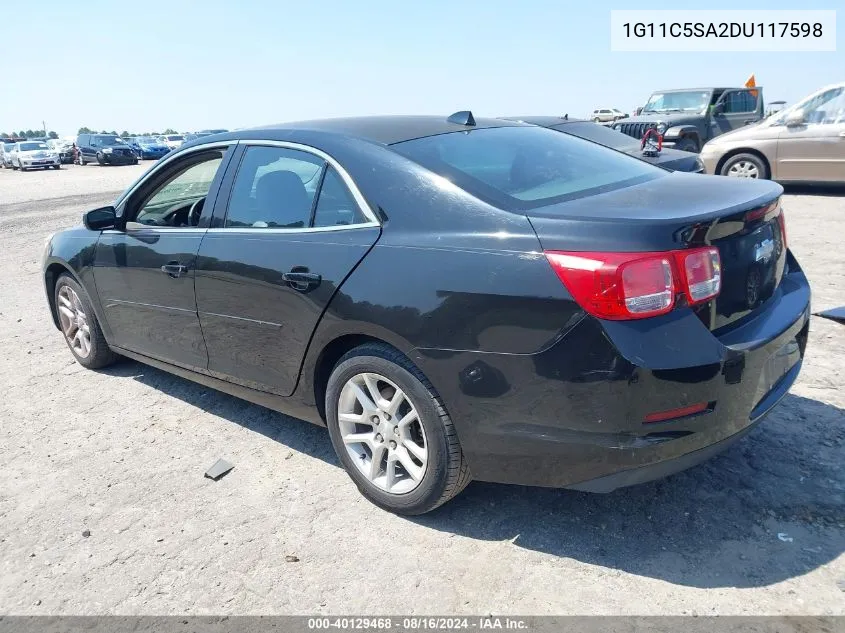 2013 Chevrolet Malibu 1Lt VIN: 1G11C5SA2DU117598 Lot: 40129468