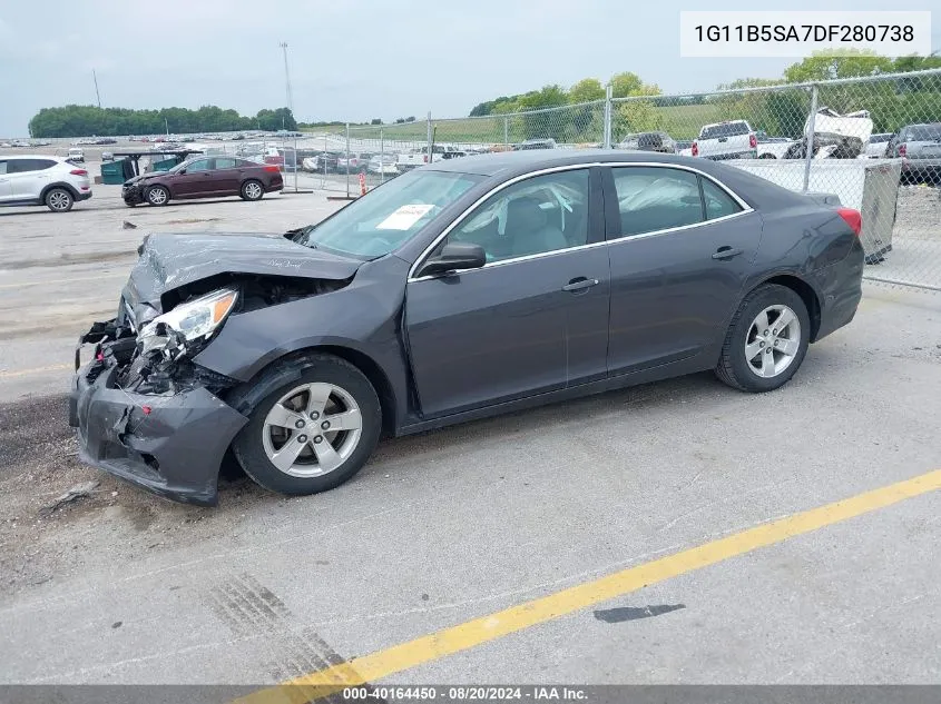 2013 Chevrolet Malibu 1Ls VIN: 1G11B5SA7DF280738 Lot: 40164450