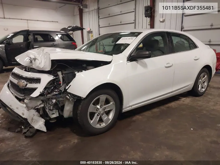 2013 Chevrolet Malibu 1Ls VIN: 1G11B5SAXDF355481 Lot: 40183530