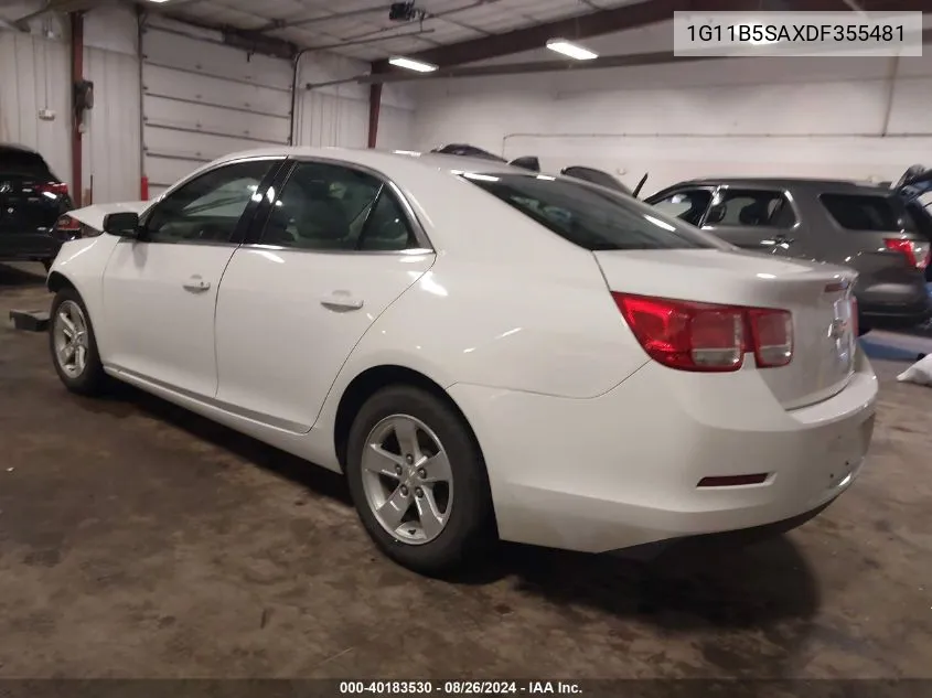 2013 Chevrolet Malibu 1Ls VIN: 1G11B5SAXDF355481 Lot: 40183530