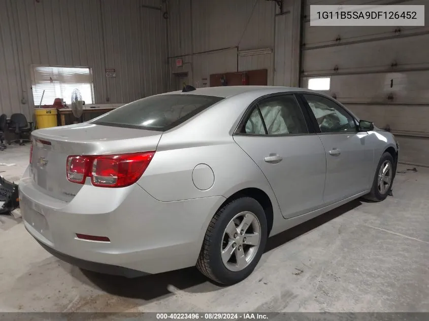 2013 Chevrolet Malibu 1Ls VIN: 1G11B5SA9DF126452 Lot: 40223496