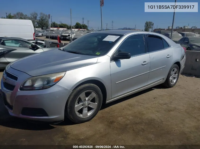 2013 Chevrolet Malibu 1Ls VIN: 1G11B5SA7DF339917 Lot: 40293928