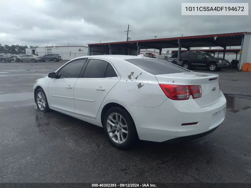 1G11C5SA4DF194672 2013 Chevrolet Malibu 1Lt