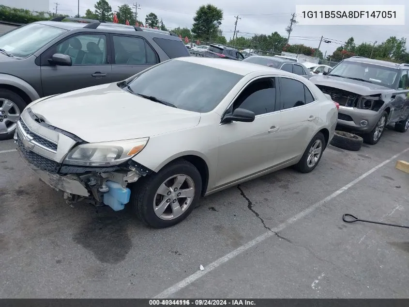 2013 Chevrolet Malibu 1Ls VIN: 1G11B5SA8DF147051 Lot: 40344116