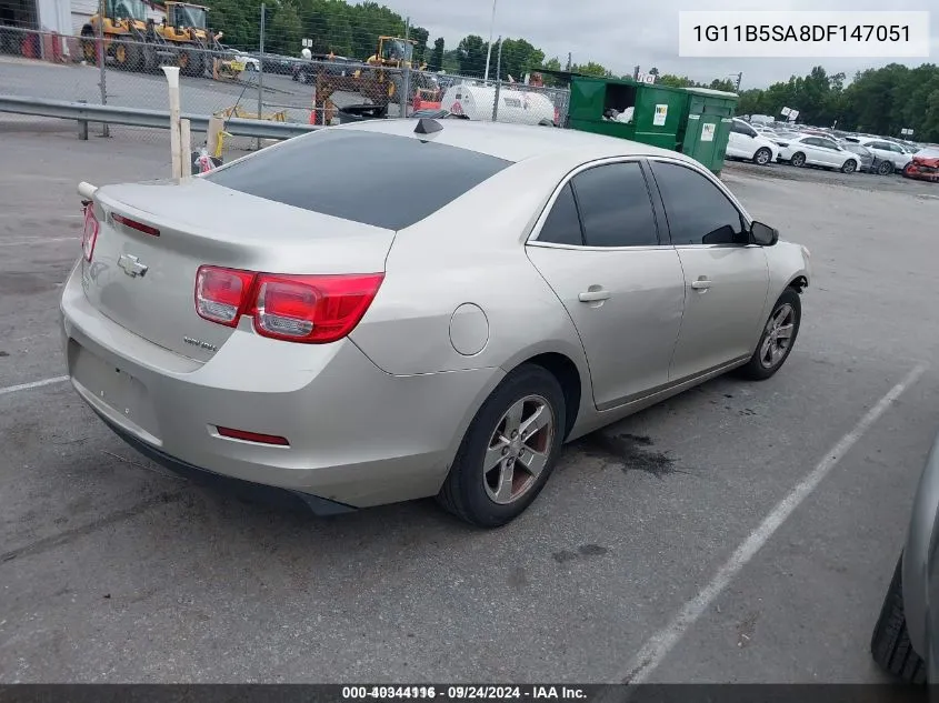 2013 Chevrolet Malibu 1Ls VIN: 1G11B5SA8DF147051 Lot: 40344116