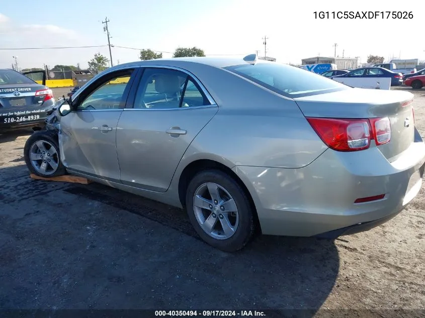 2013 Chevrolet Malibu 1Lt VIN: 1G11C5SAXDF175026 Lot: 40350494