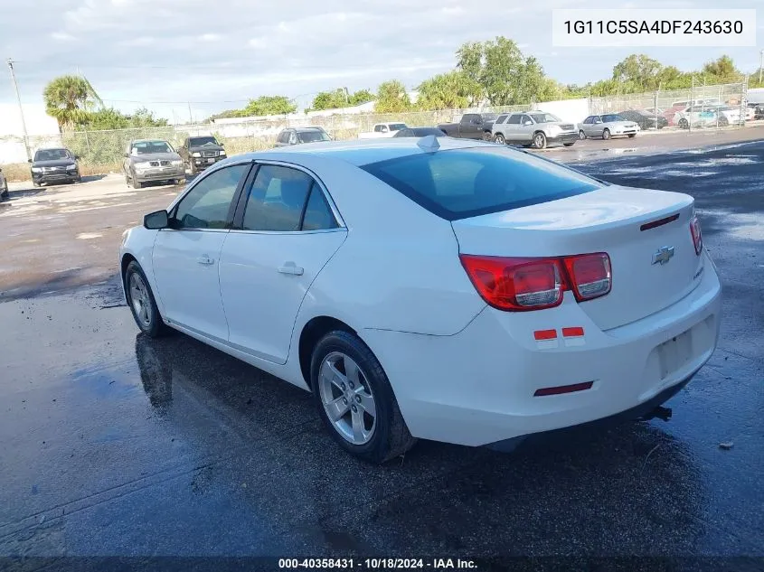 1G11C5SA4DF243630 2013 Chevrolet Malibu 1Lt